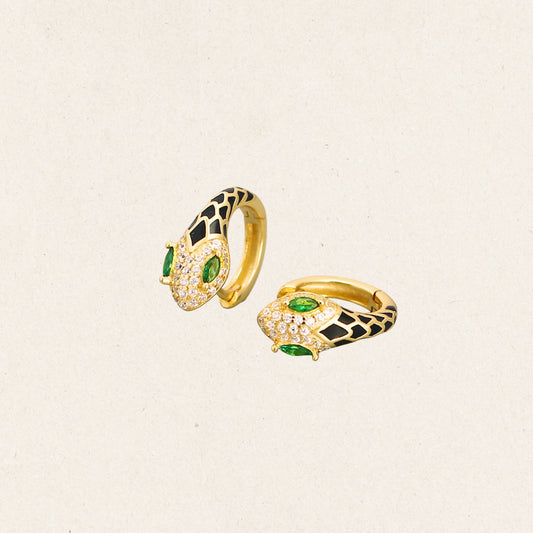 Golden Serpent Huggies Hoop
