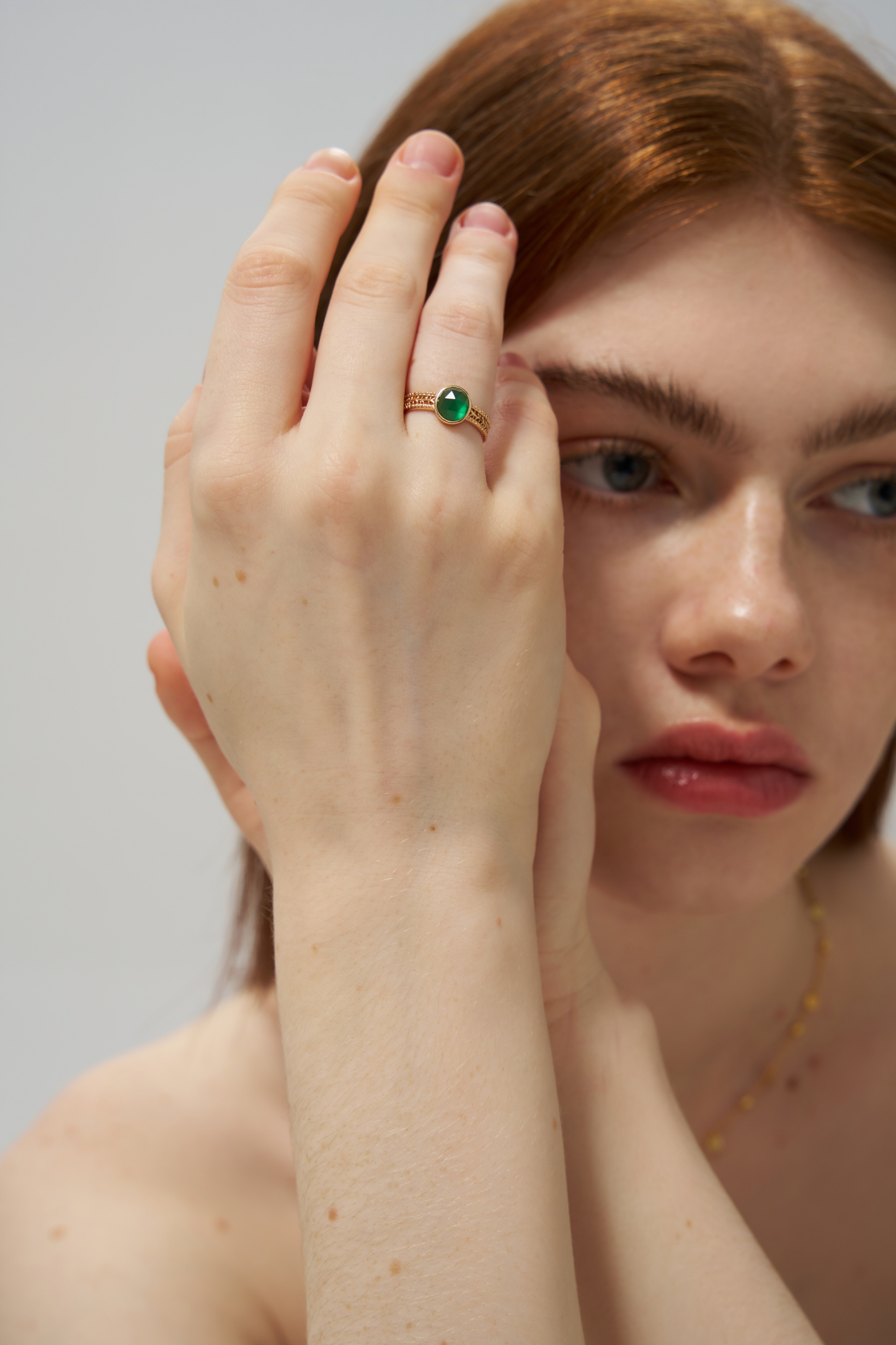Minimalist Chrysoprase Ring