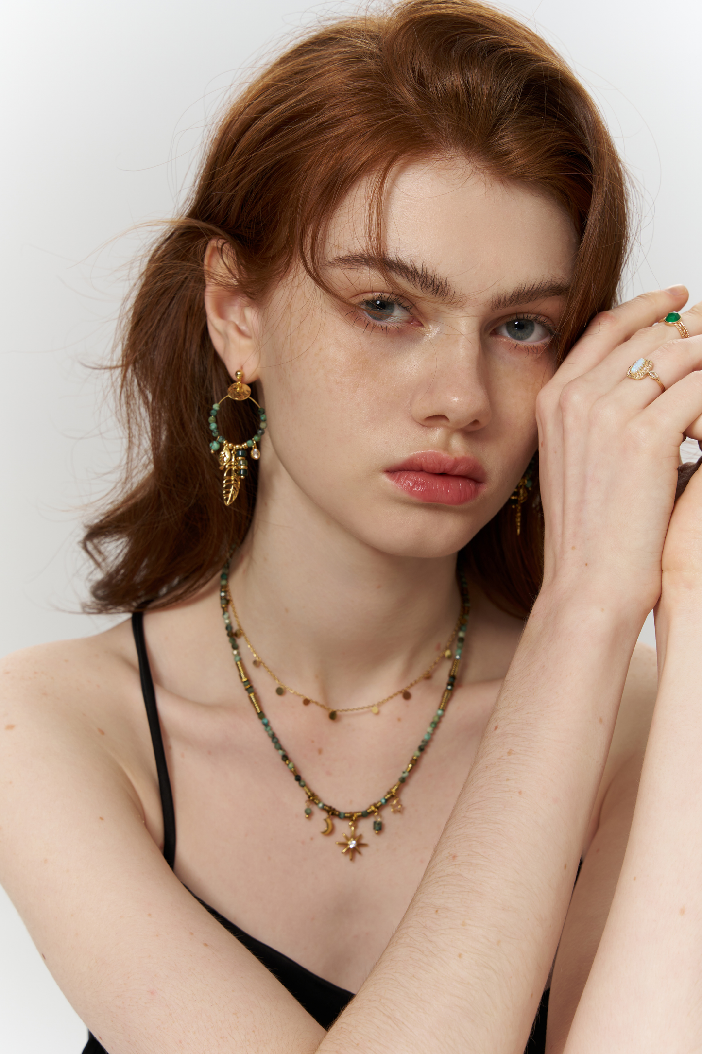 Natural Emerald Bead Necklace