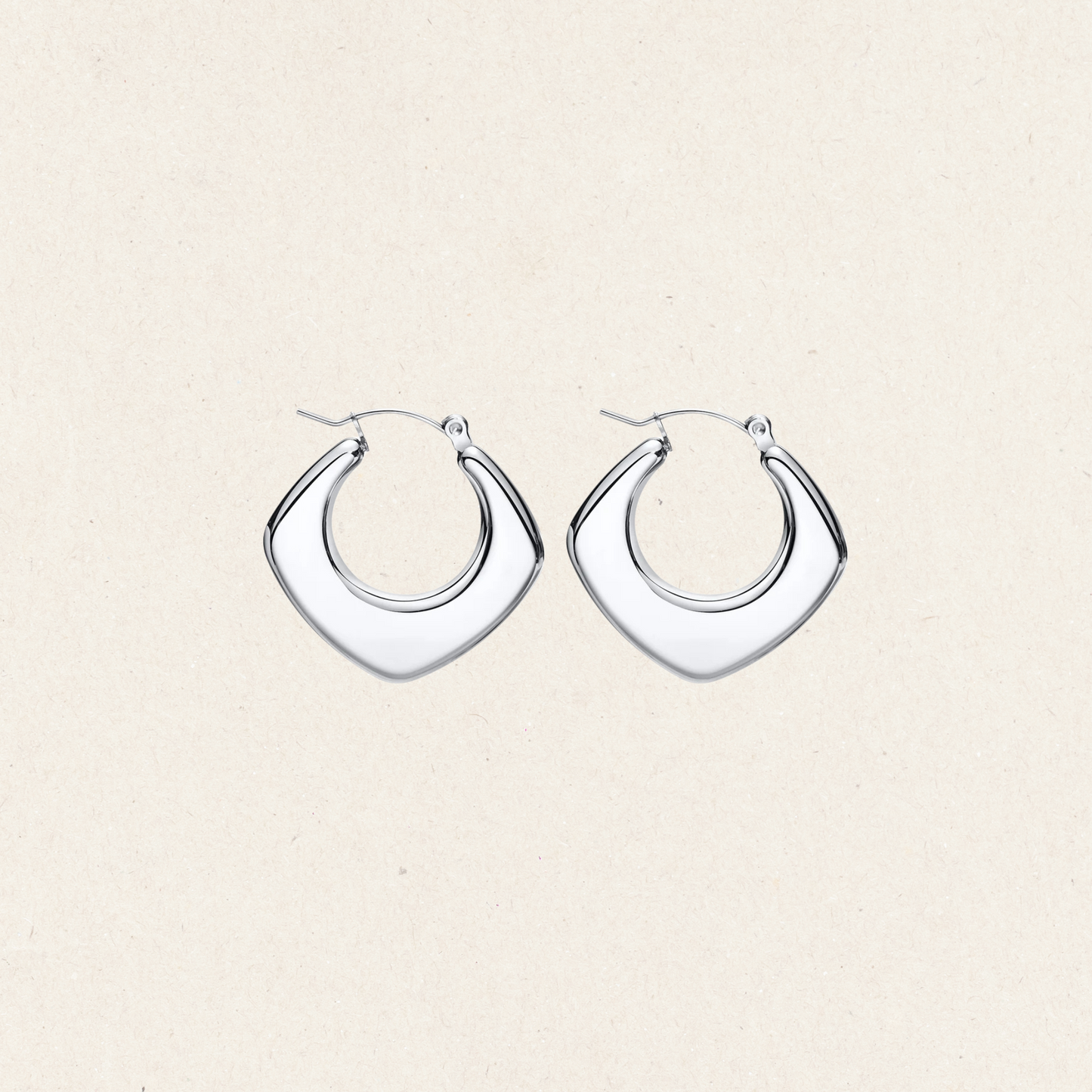 Rhombus Medium Hoop Earrings