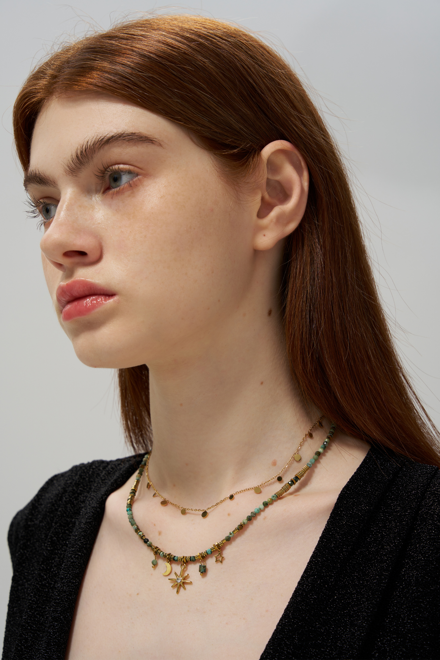 Natural Emerald Bead Necklace