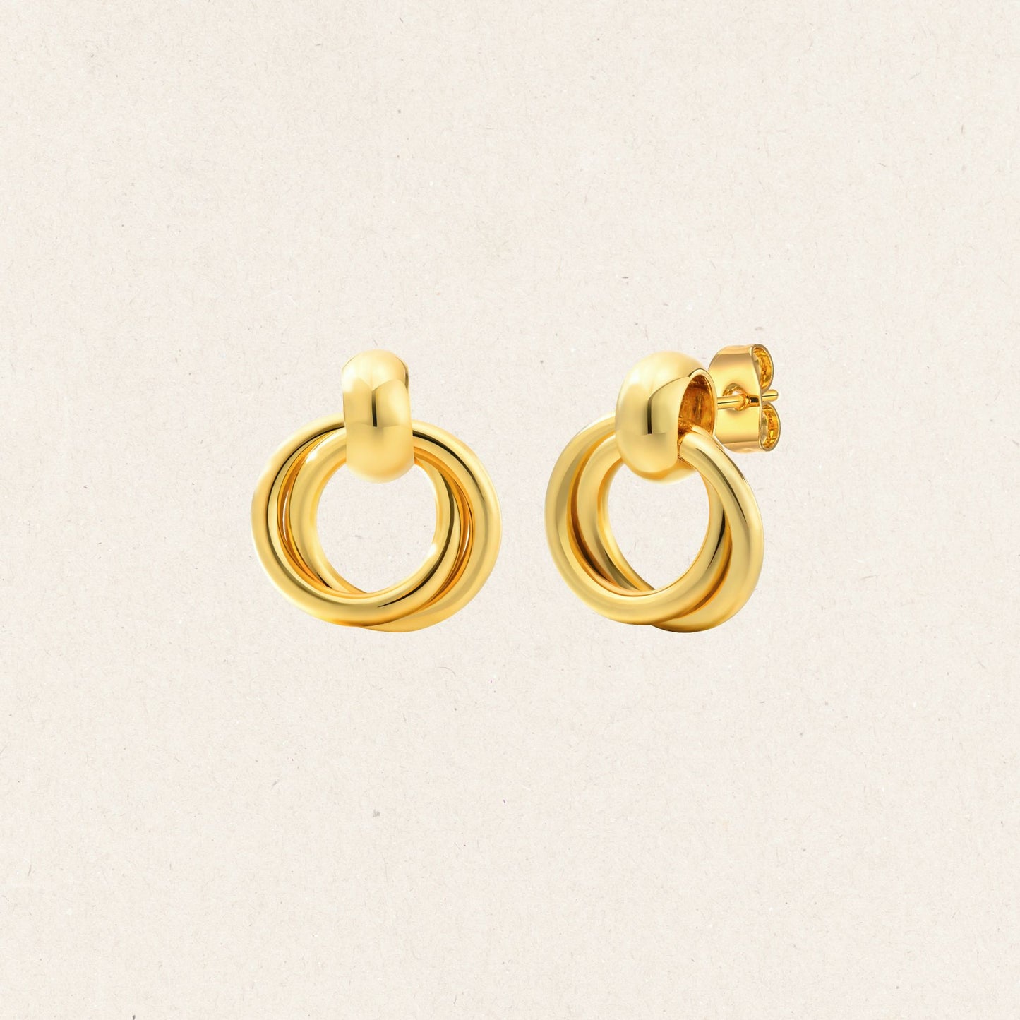 Golden Orbit Stud Earrings