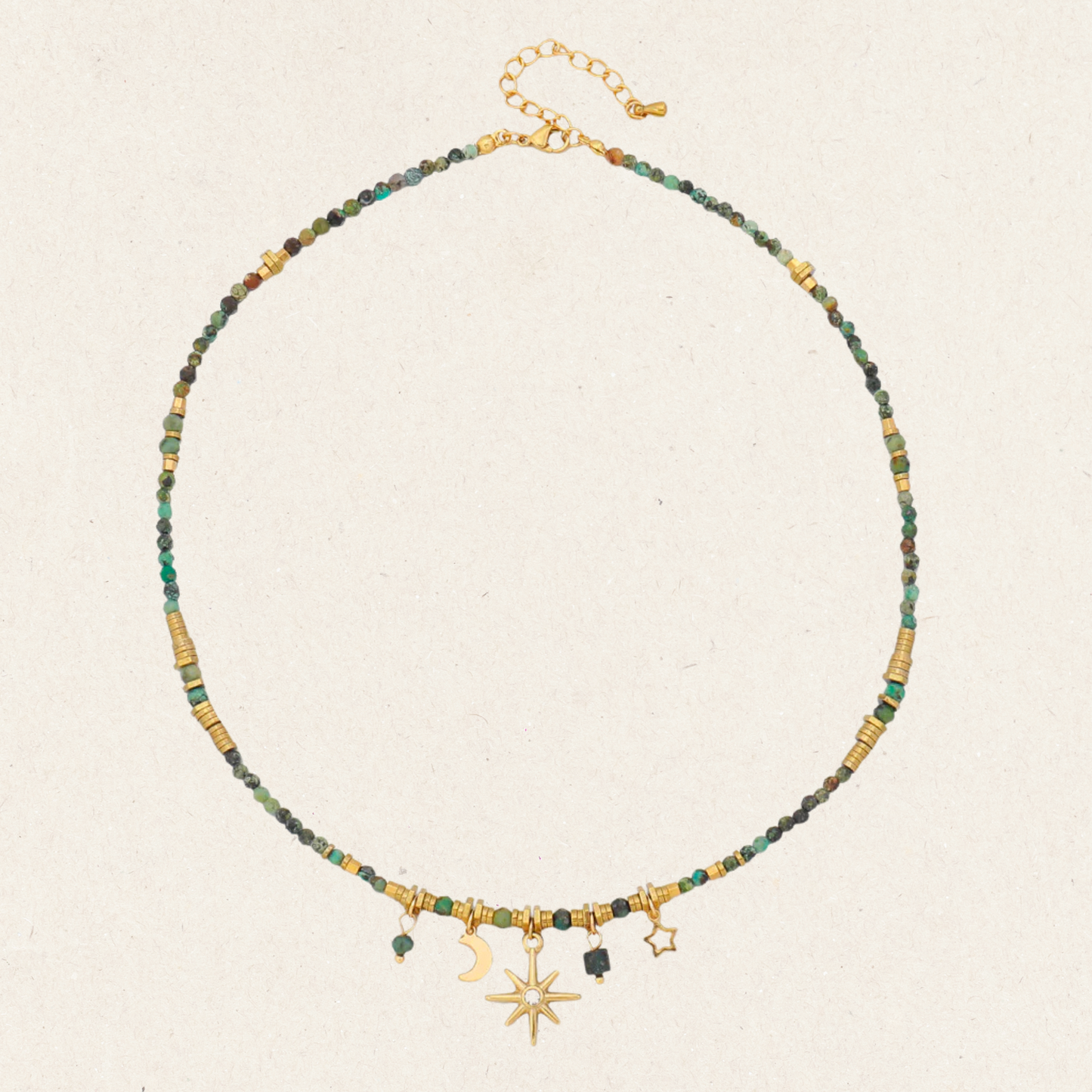 Natural Emerald Bead Necklace
