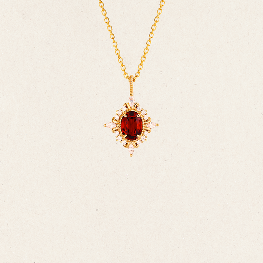 Vintage-Inspired Ruby Necklace
