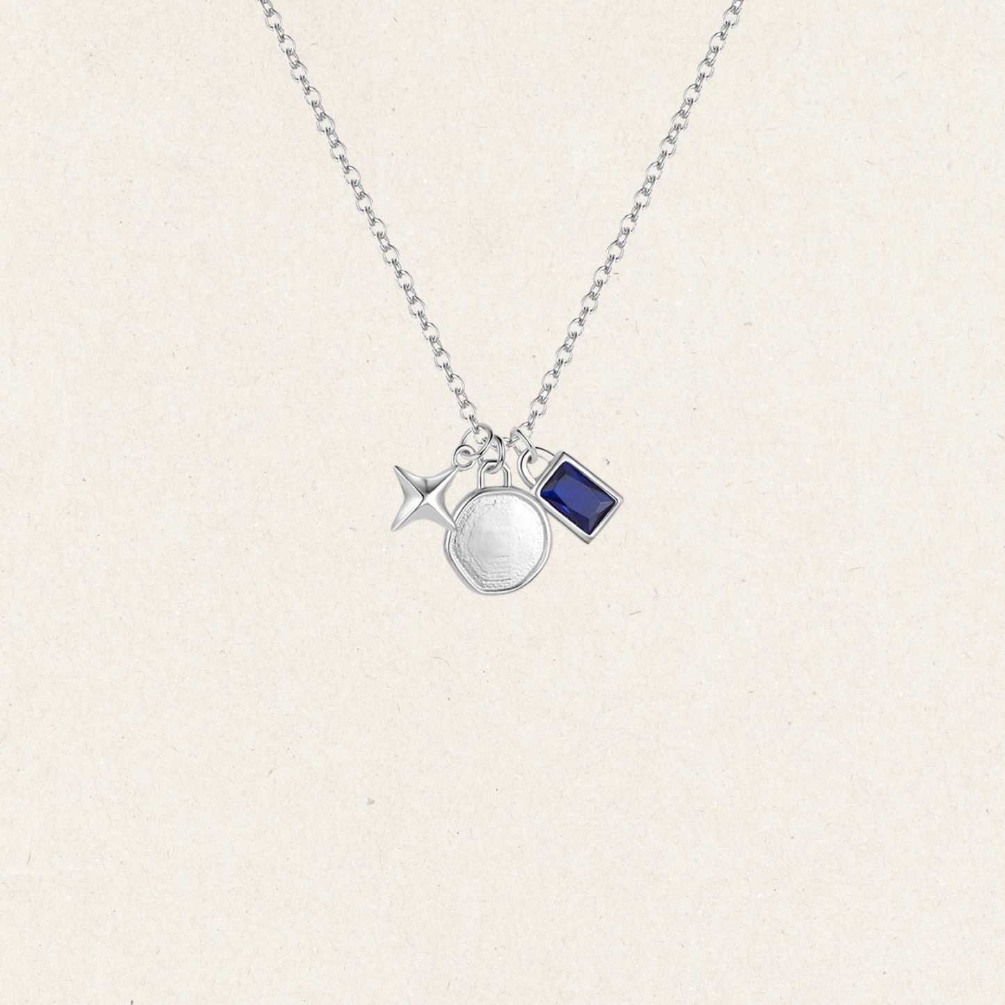 Midnight Sapphire Charms Necklace