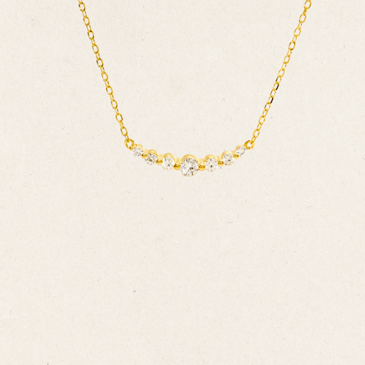 Gold Gradient Curve Necklace