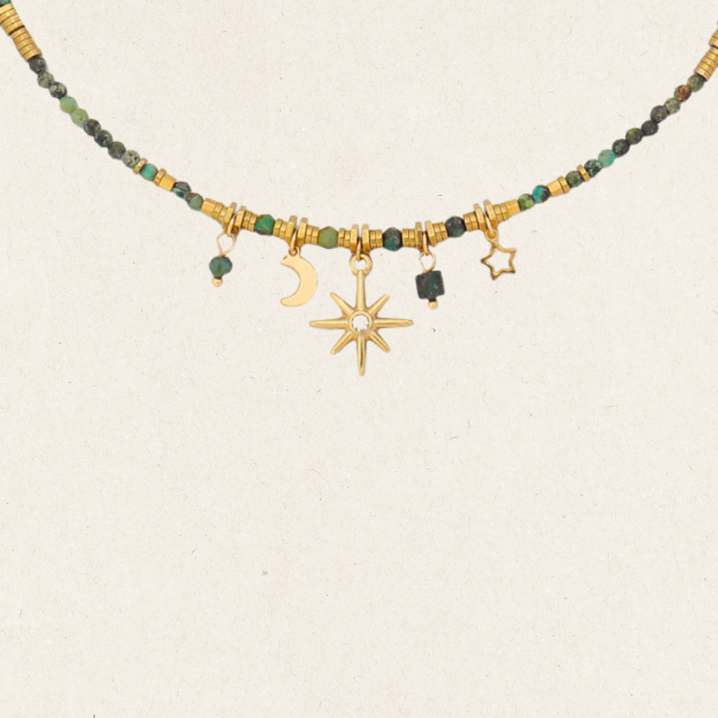 Natural Emerald Bead Necklace