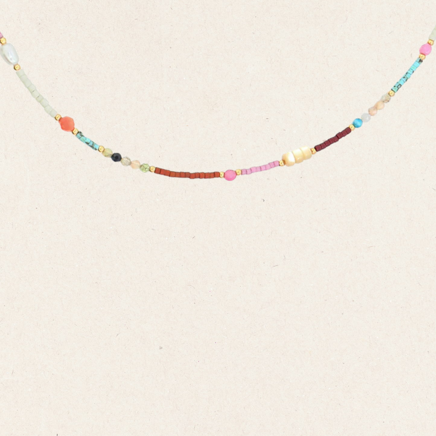 Multi-Color Beads Necklace