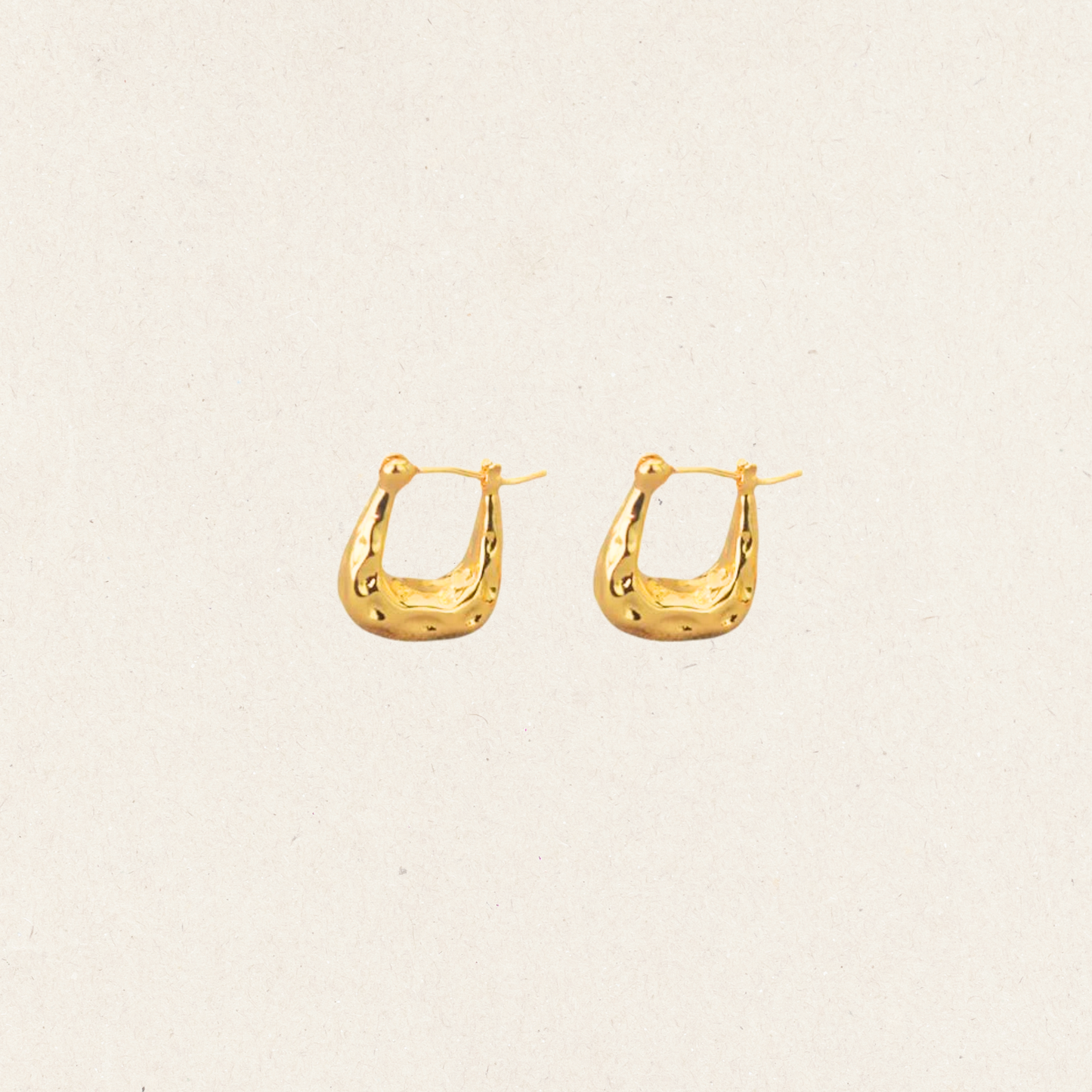Hammered Square Earrings