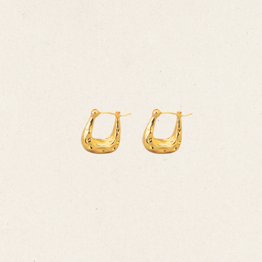Hammered Square Earrings