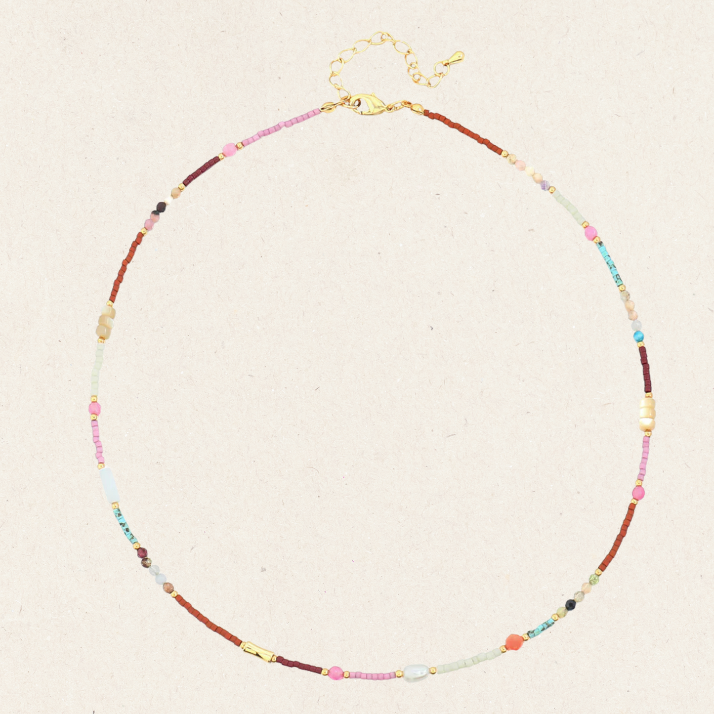 Multi-Color Beads Necklace