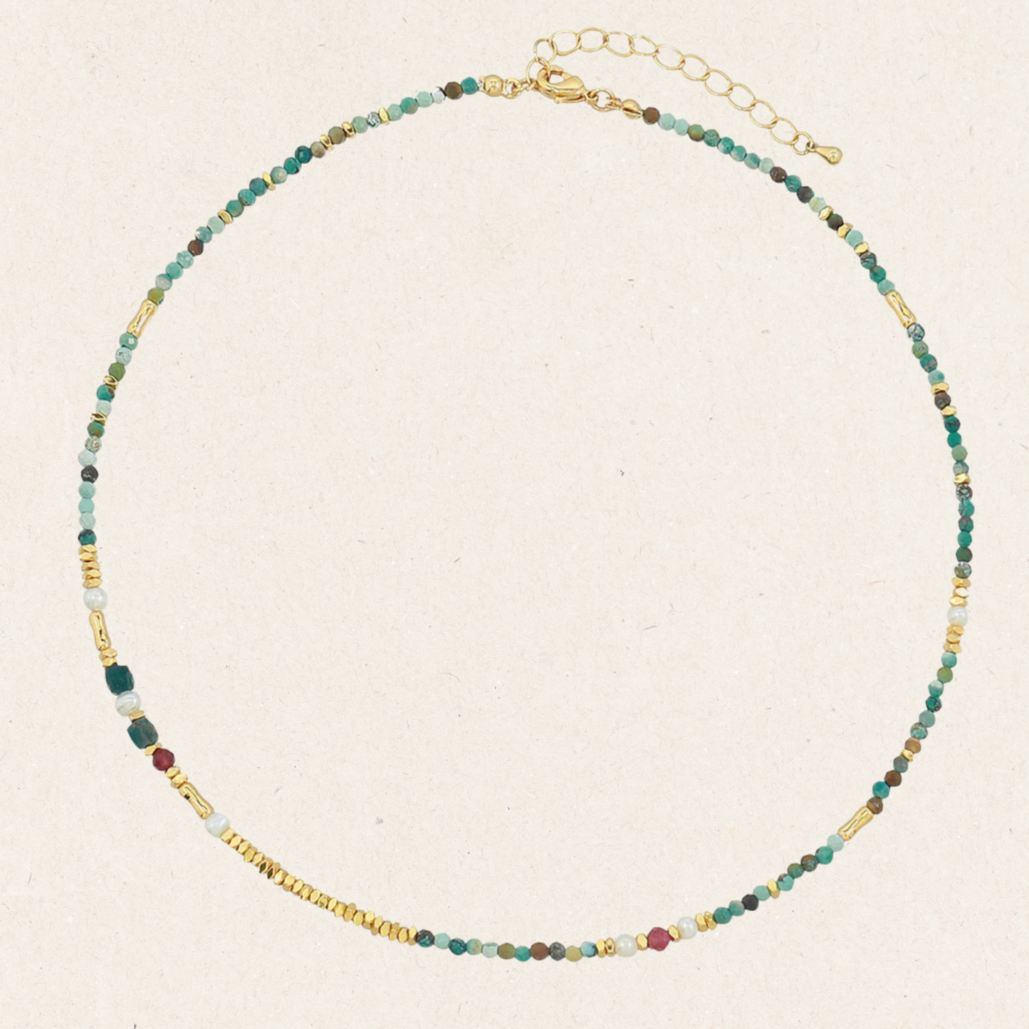 Natural Fluorite Beaded Necklace