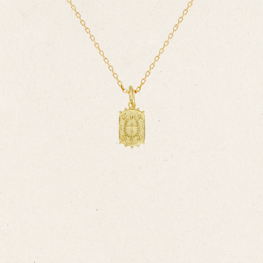 Dainty Cross Shield Necklace