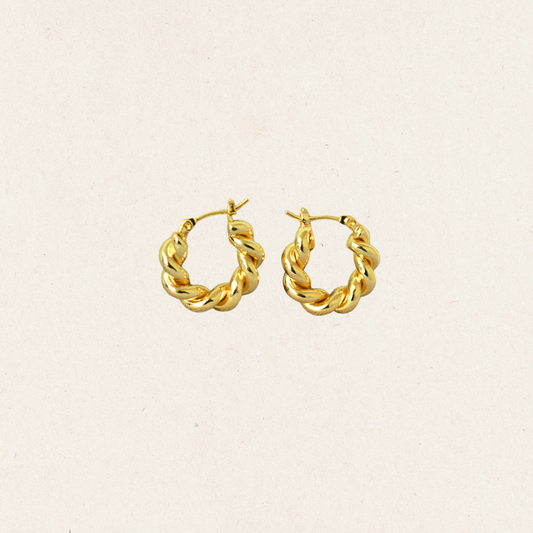 Twist Huggie Hoops