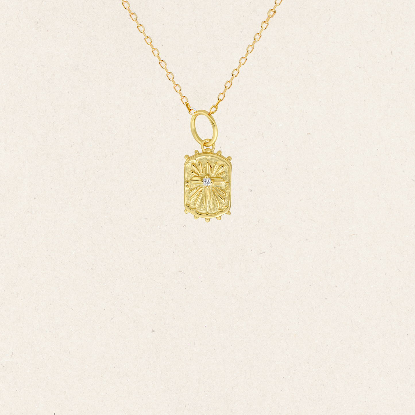 Dainty Cross Shield Necklace
