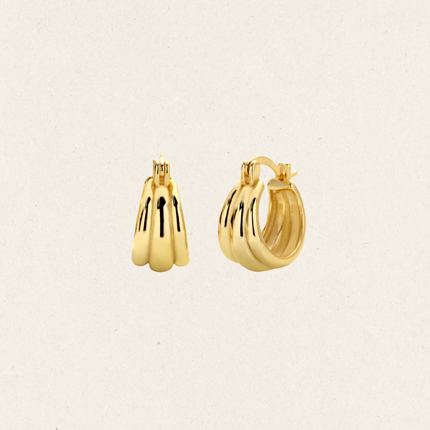Ripple Dome Hoop Earrings