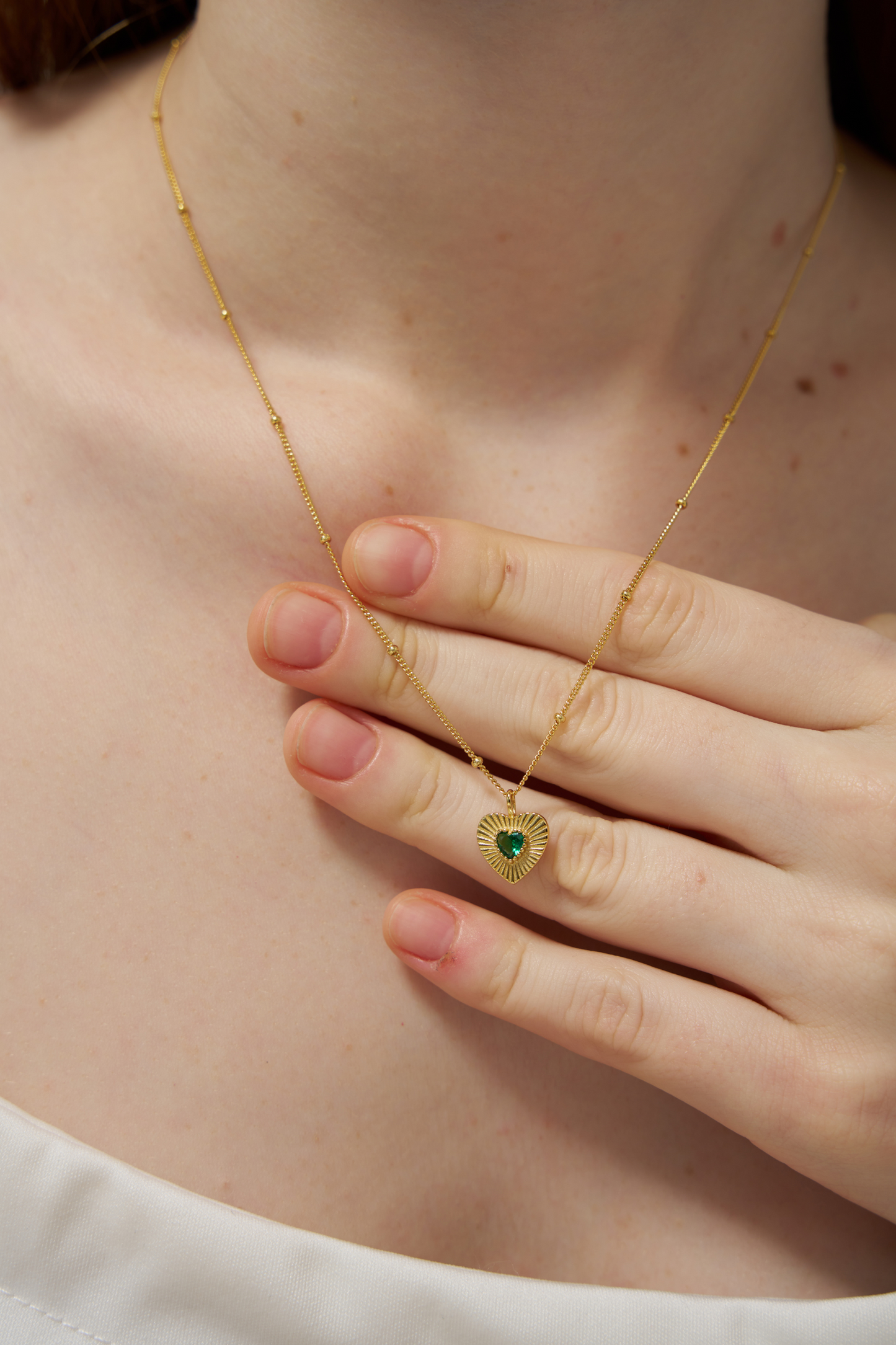 Emerald Heart Necklace