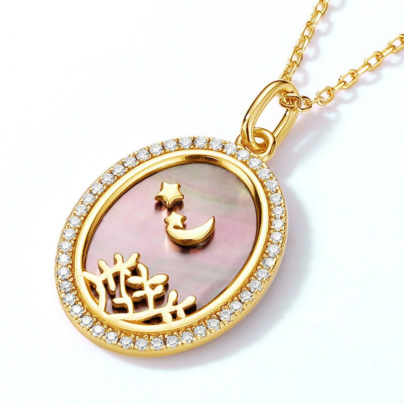 Starlit Coral Charm Necklace