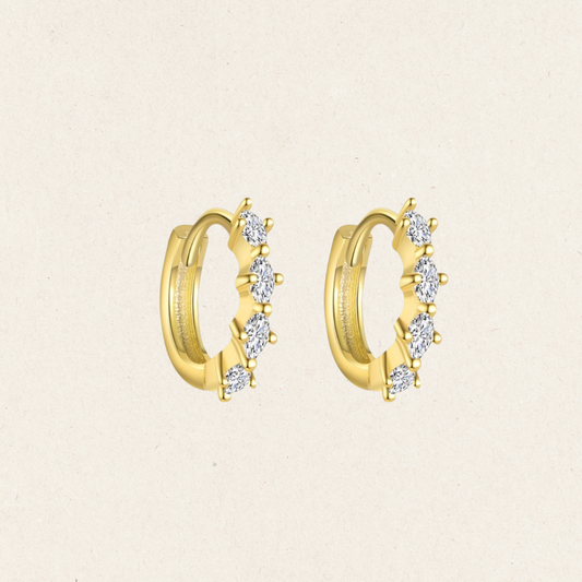 18K Gold Vermeil Huggie Earrings