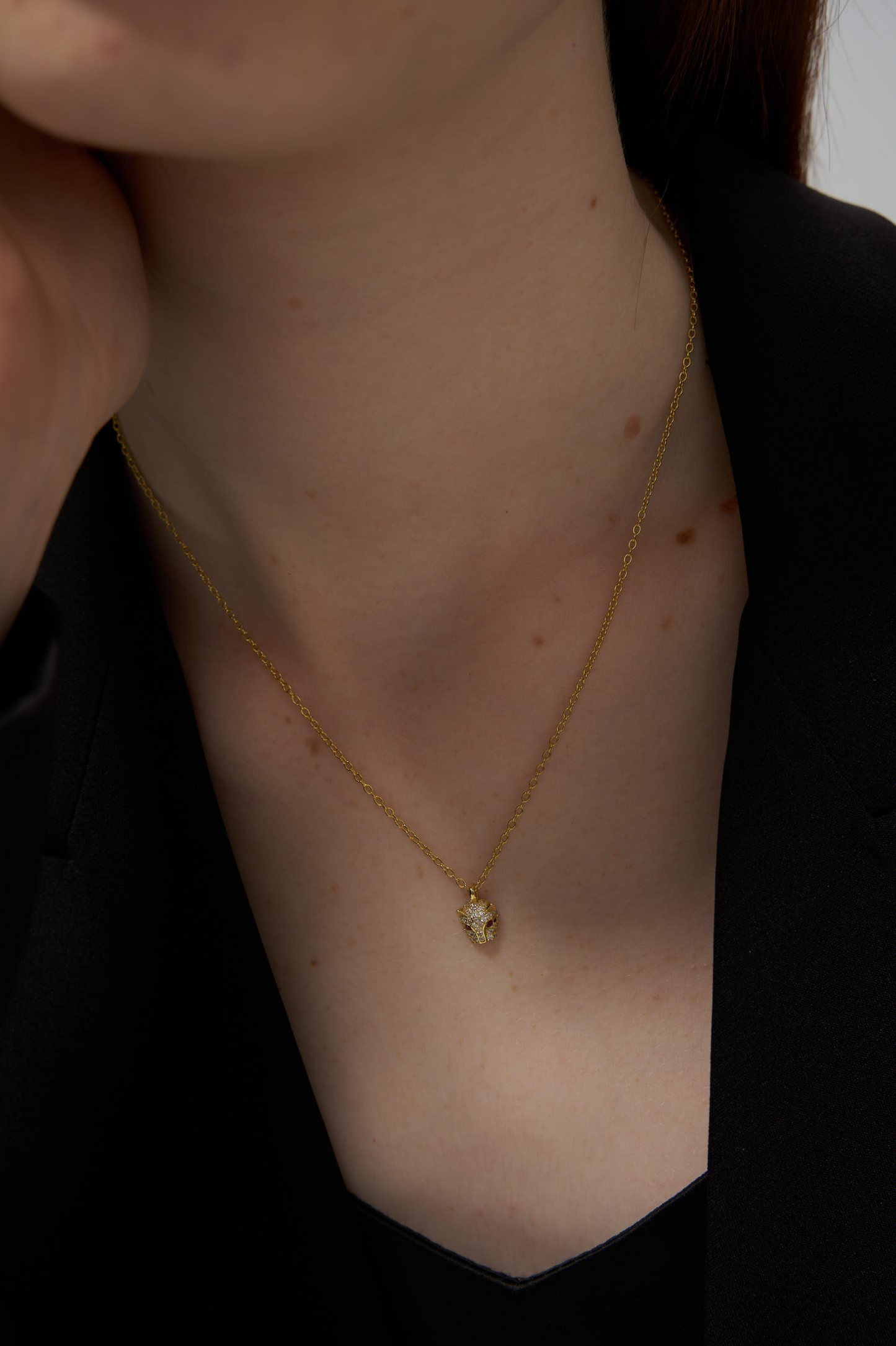 Diamond leopard Necklace