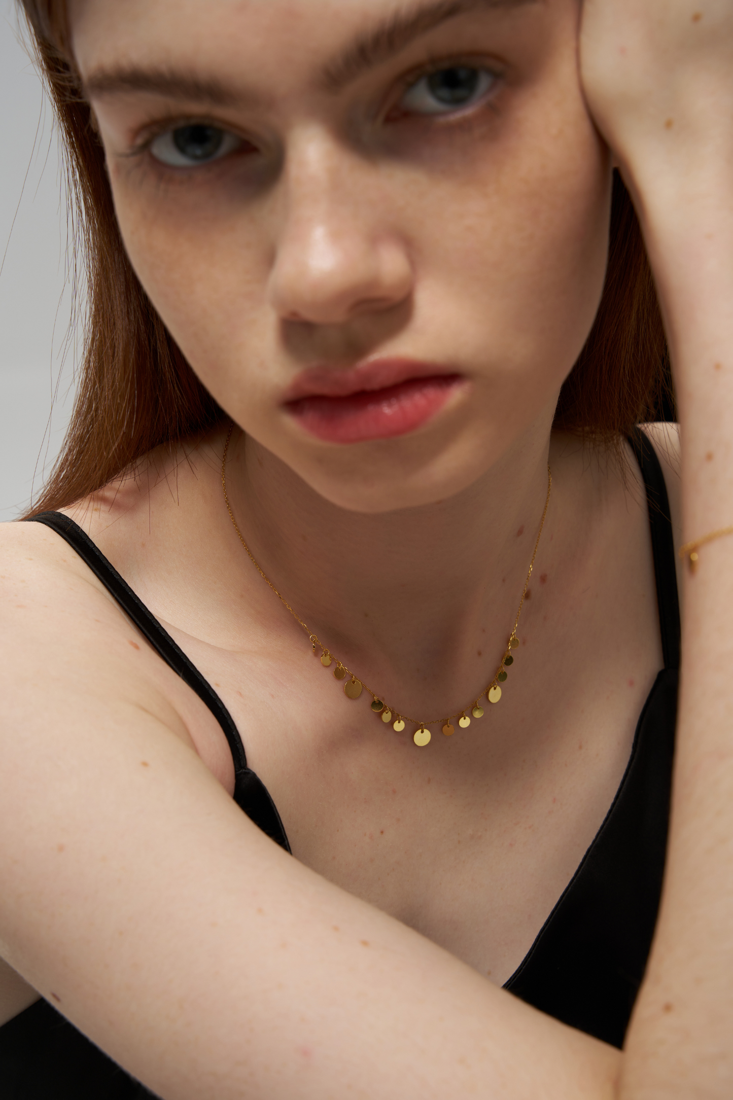 Multi Tiny Discs Necklace