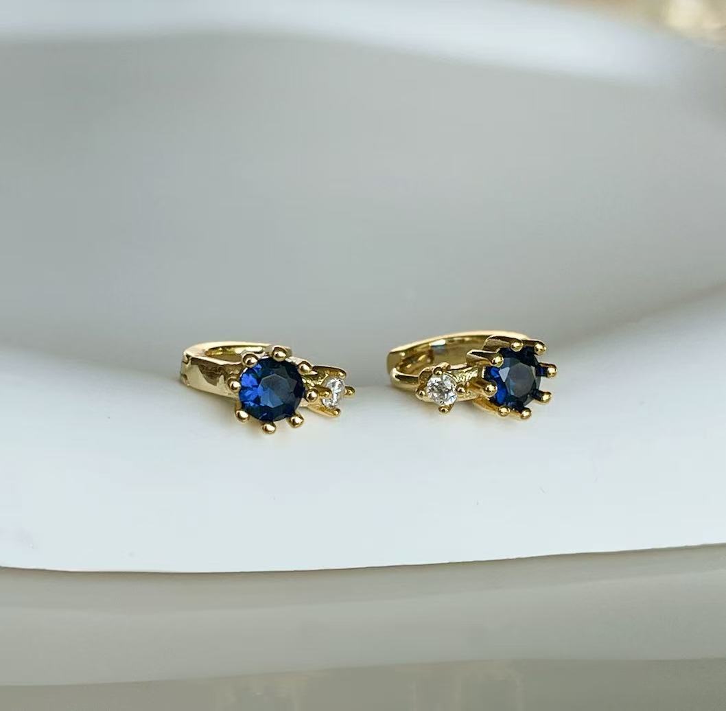 Midnight Spark Hoop Earrings