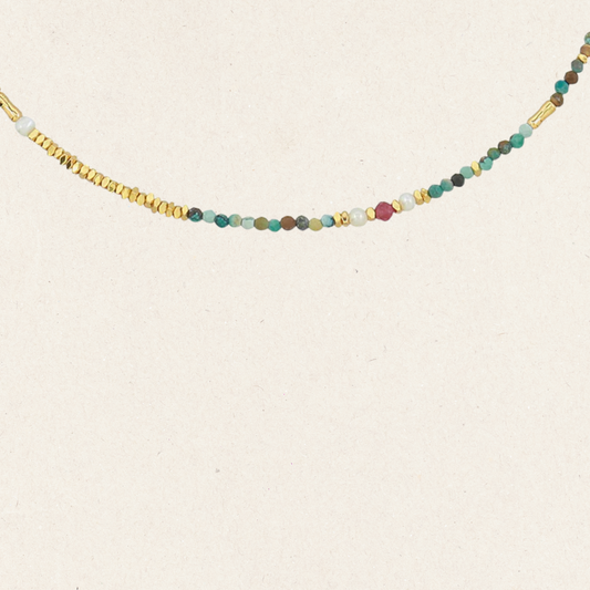 Natural Fluorite Beaded Necklace