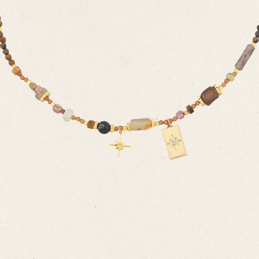 Tiger's-eye Beaded North-star Necklace