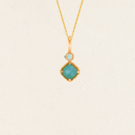 Labradorite Opal Gemstone Necklace
