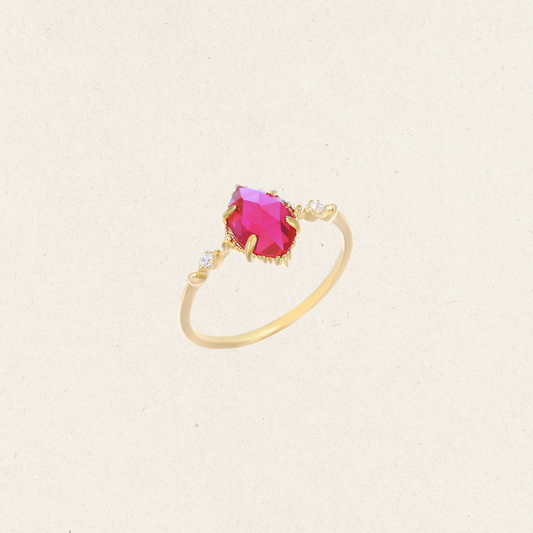 Pear-Shaped Spinel Accent Ring