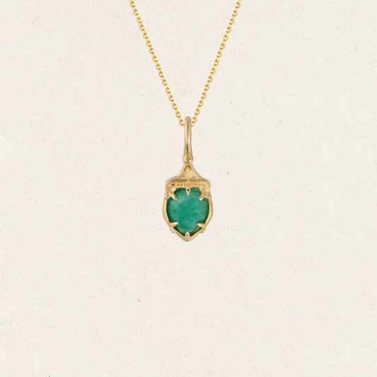 Emerald Shield Talisman Pendant
