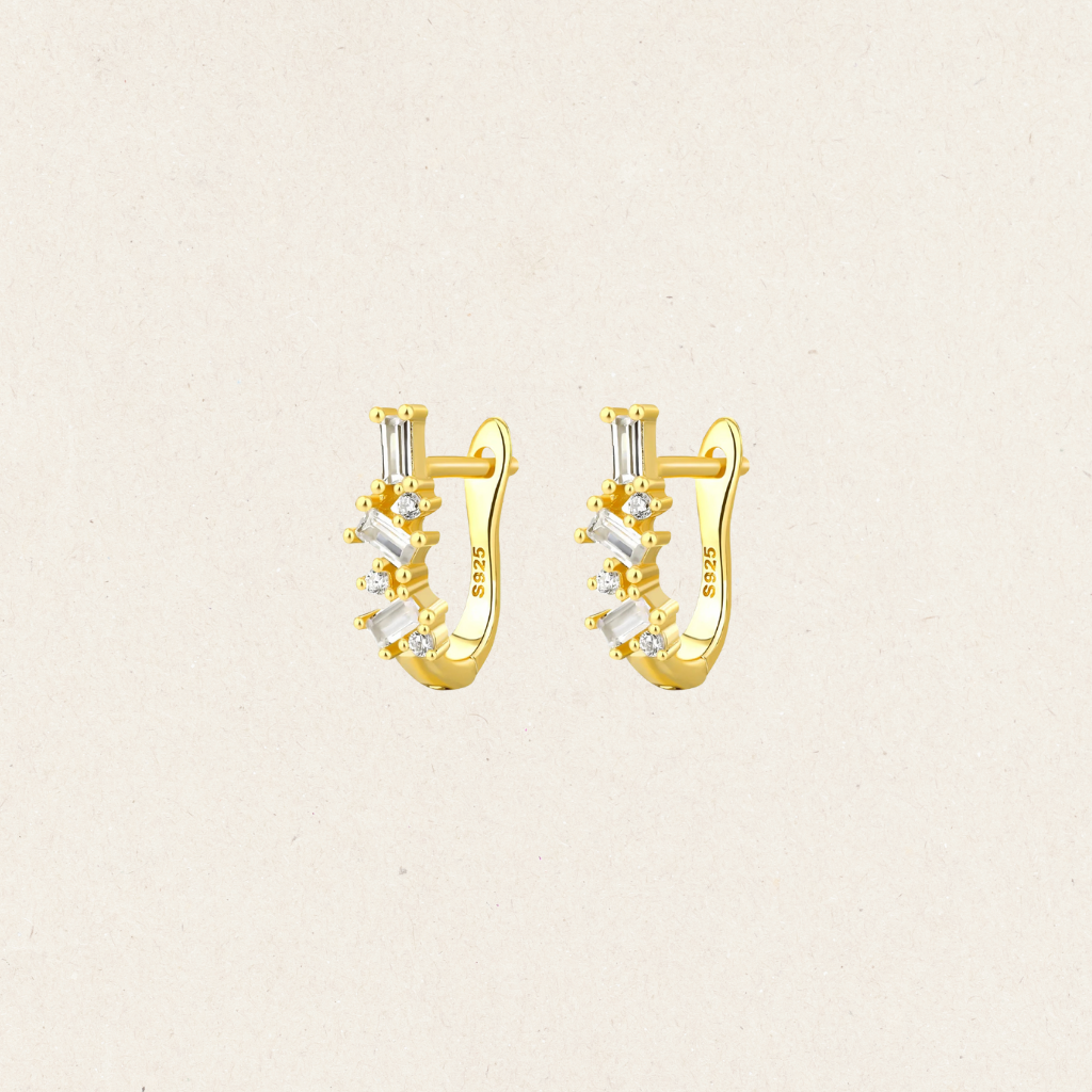 Topaz Claw Vermeil Huggies