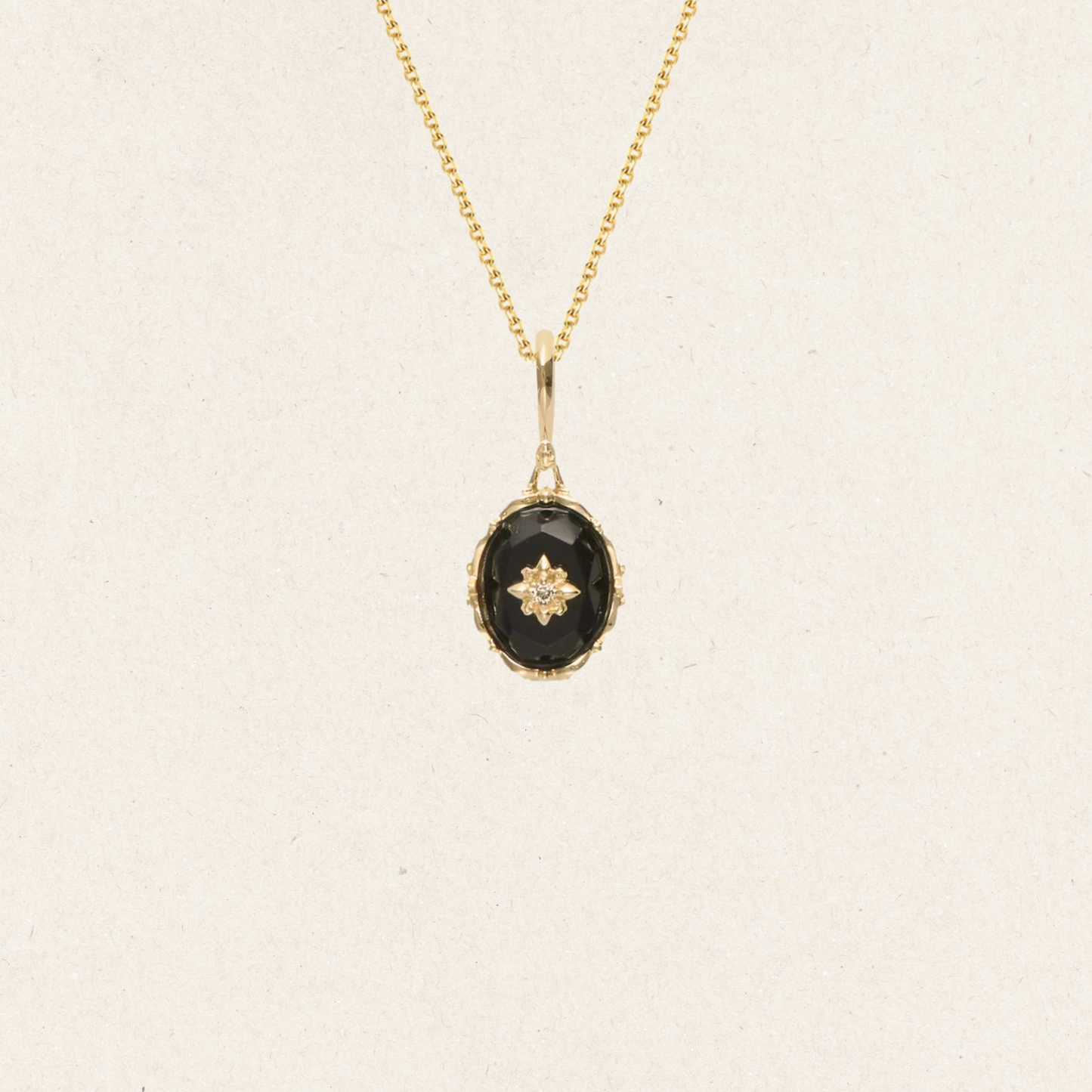 Black Onyx Drop Necklace