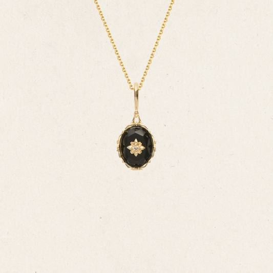 Black Onyx Drop Necklace