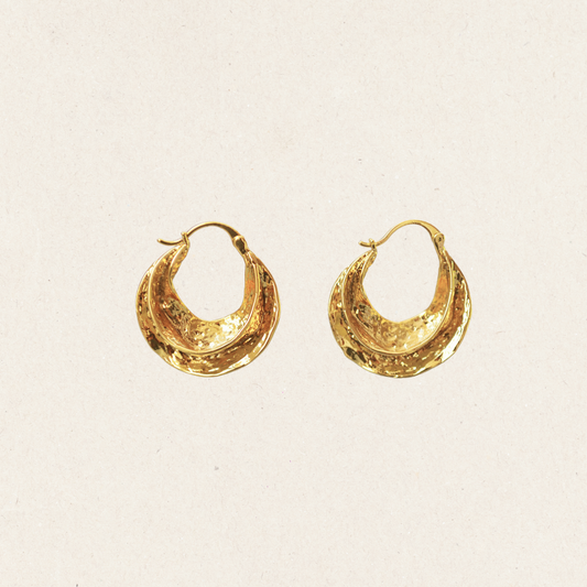 Wave Huggie Hoops