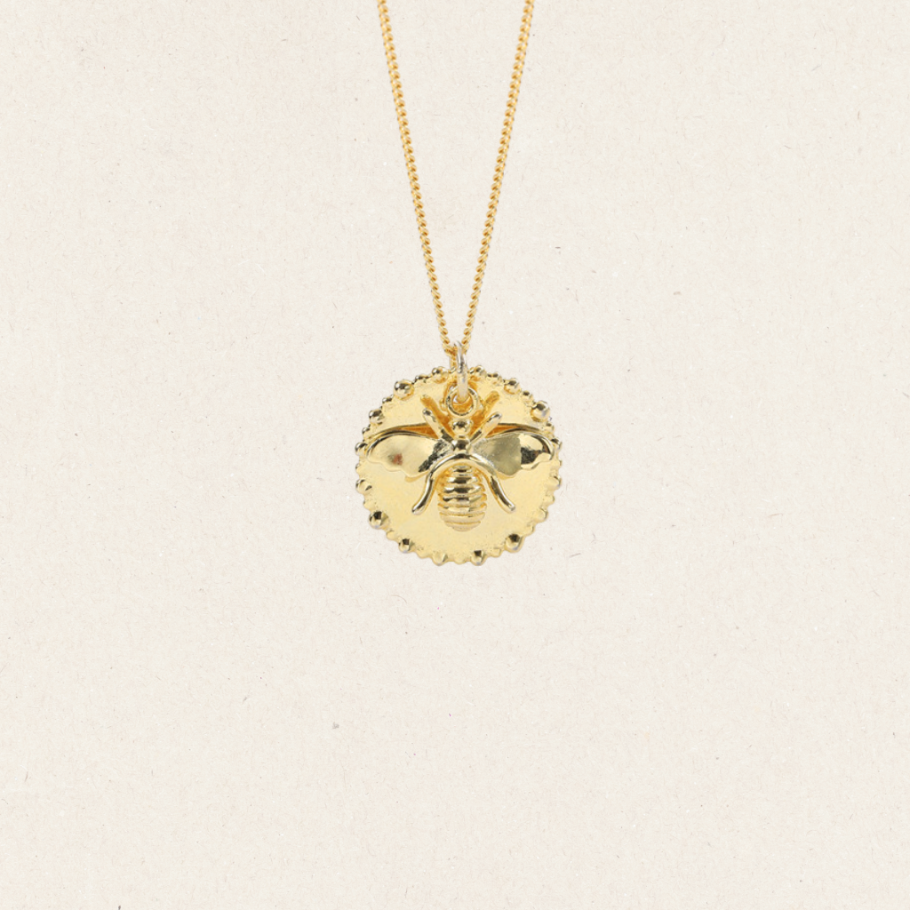 Bee on The Coin Necklace
