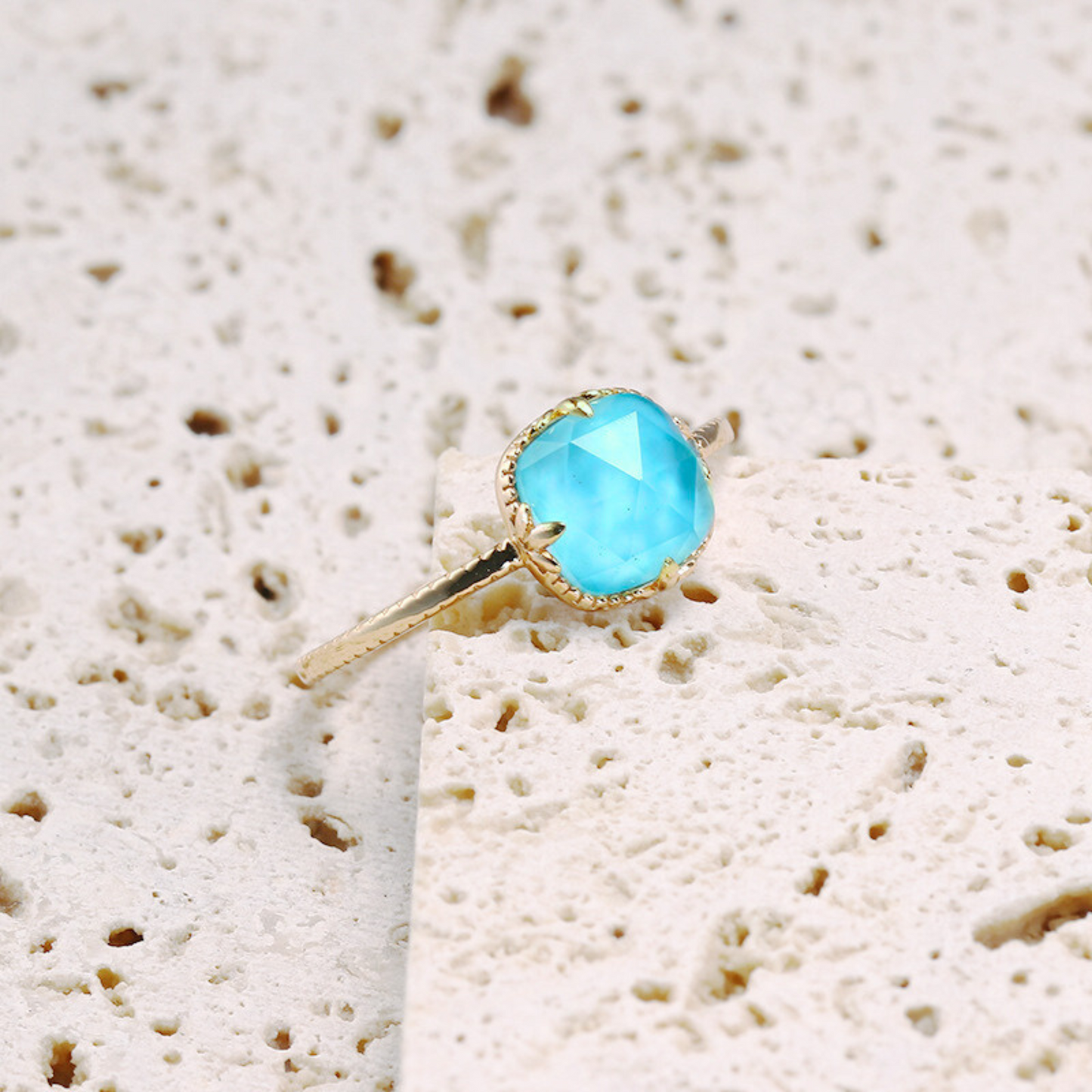 Natural Turquoise Bloom Ring