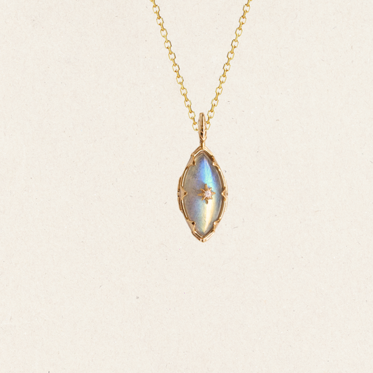 Starburst Natural Labradorite Necklace