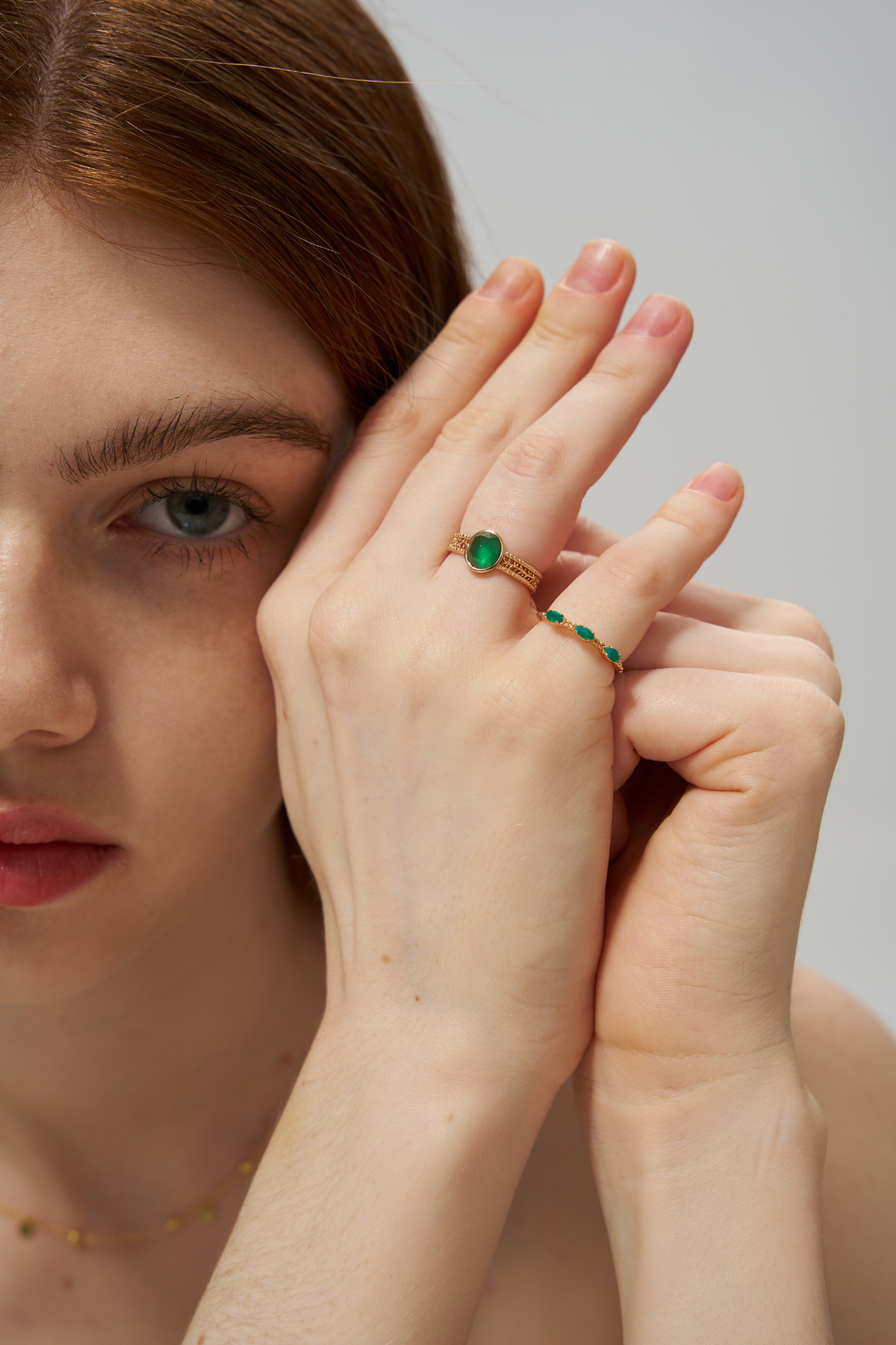 Minimalist Chrysoprase Ring