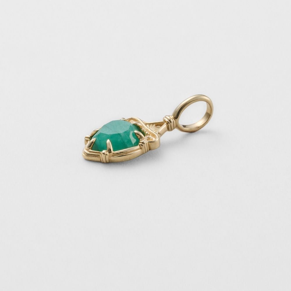 Emerald Shield Talisman Pendant