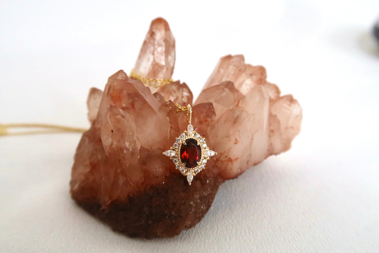 Vintage-Inspired Ruby Necklace