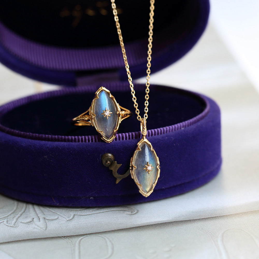 Starburst Natural Labradorite Necklace