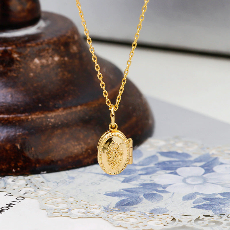 Double-Sided Gemstone Locket