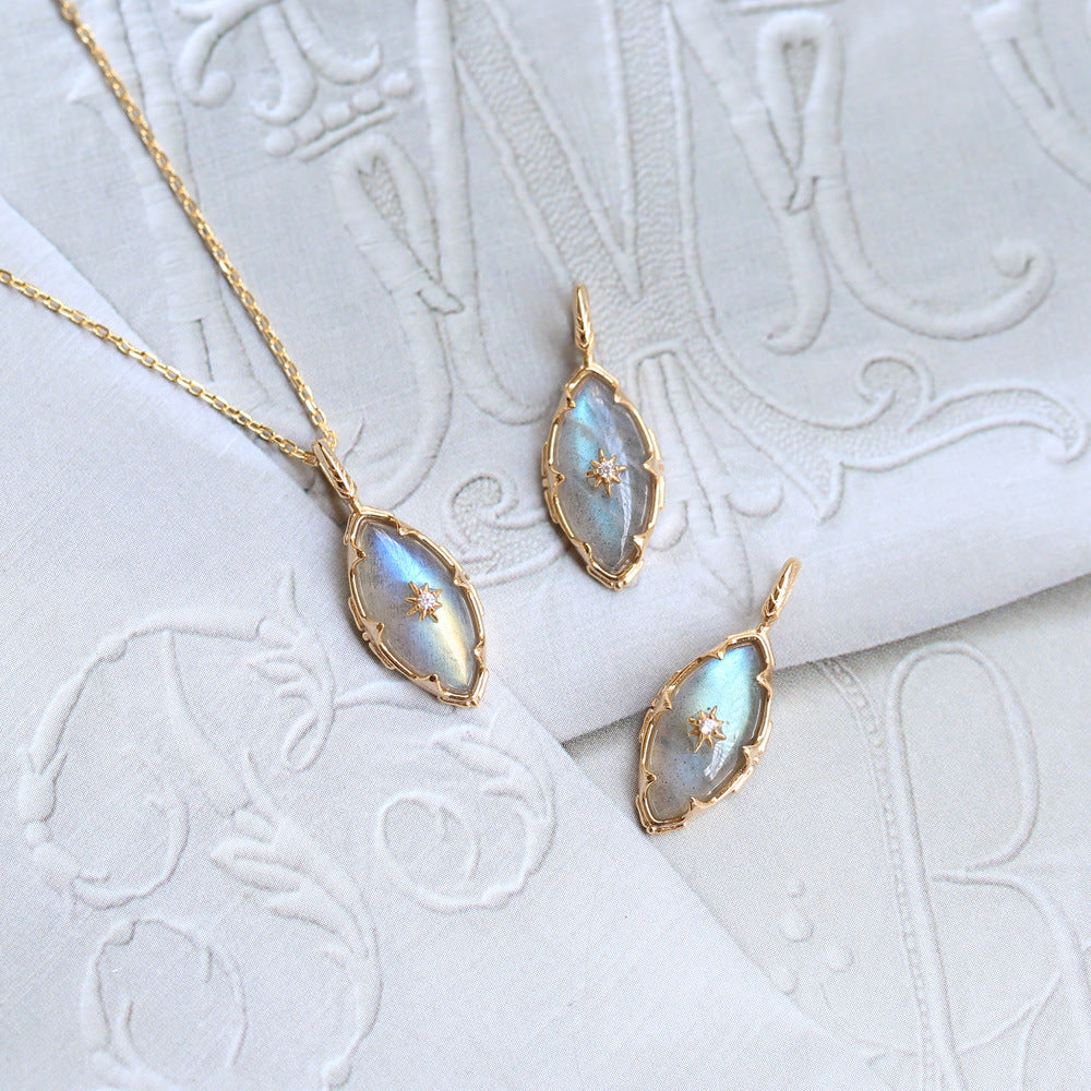 Starburst Natural Labradorite Necklace