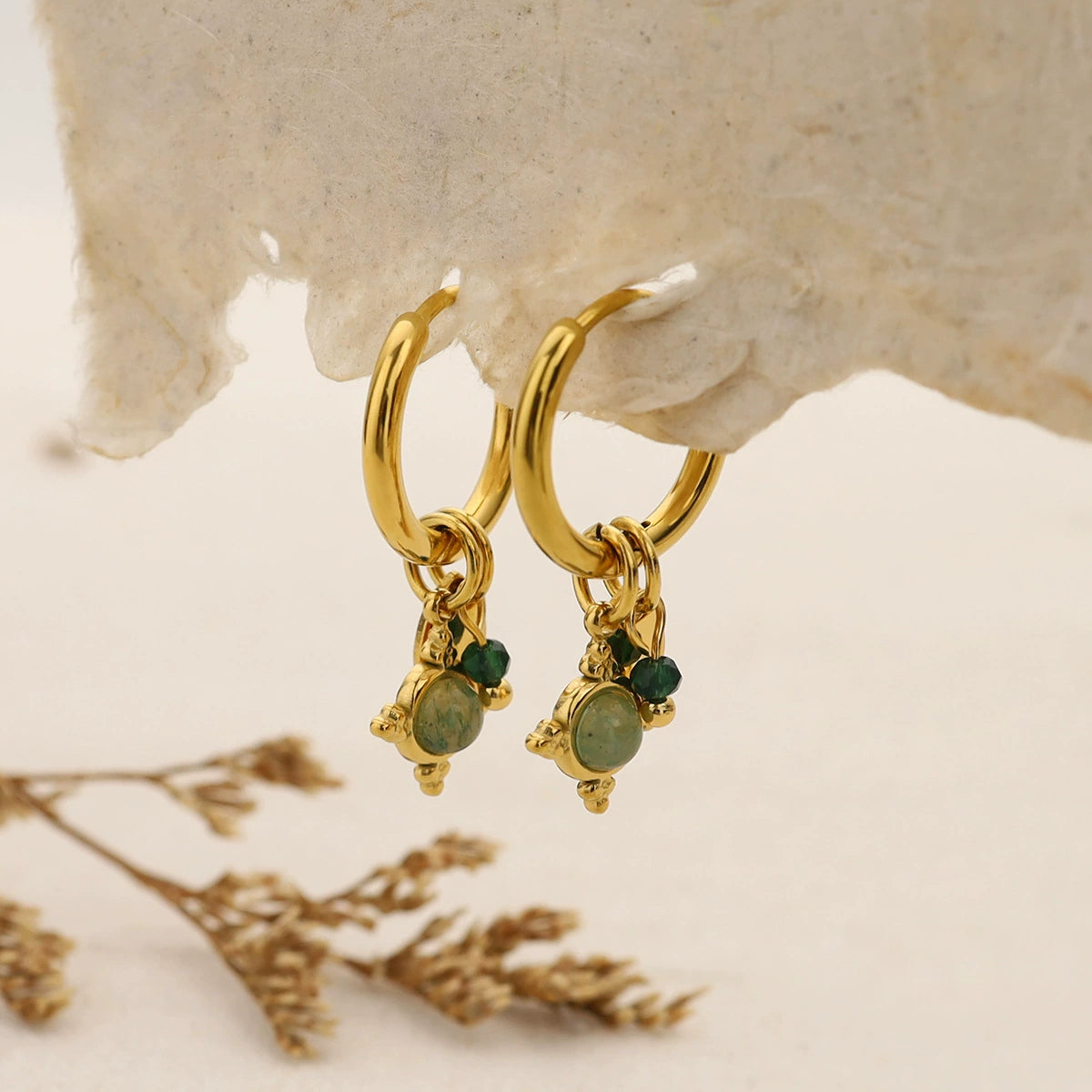 Orbit Charm Hoop Earrings