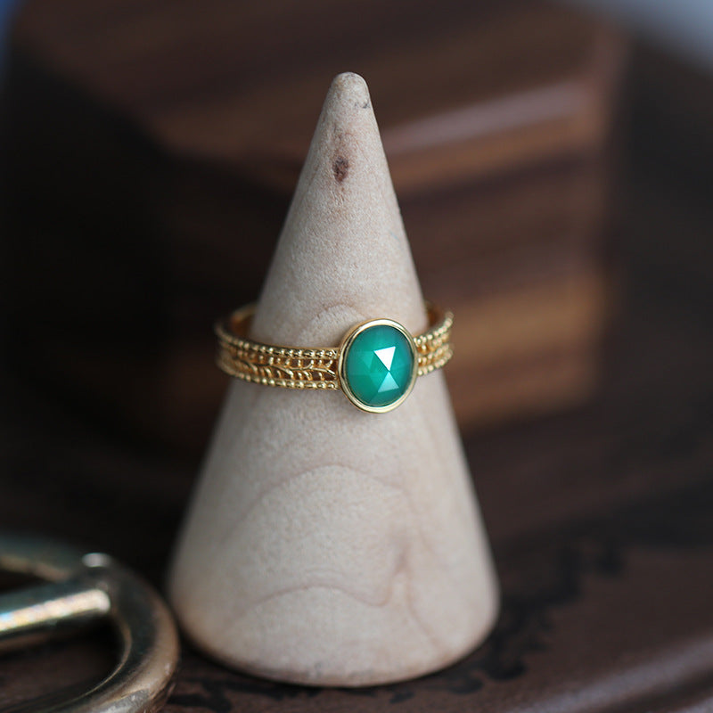 Minimalist Chrysoprase Ring