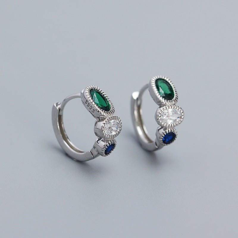 Gemstone Huggie Earrings