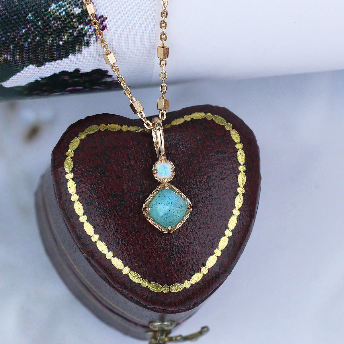 Labradorite Opal Gemstone Necklace