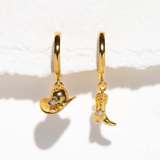 Cowboy Hat And Boot Earrings