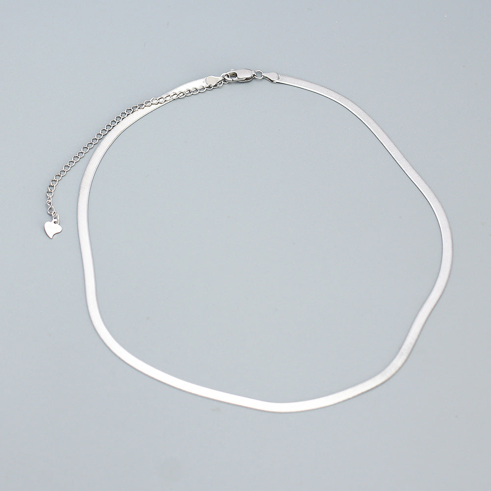 Classic Thin Snake Bone Chain Necklace
